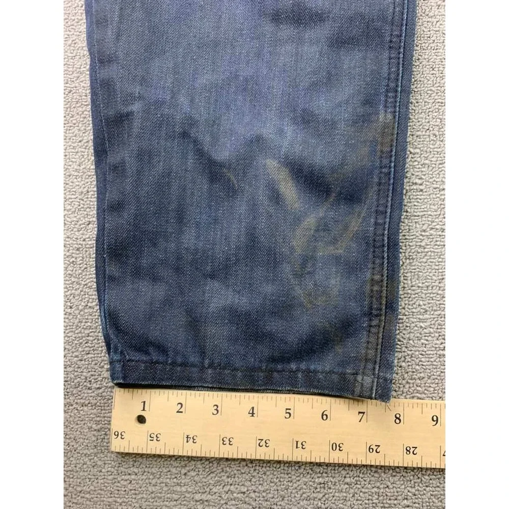 Y2K‎ Eight 732 Jeans Men 44x34 Baggy Wide Leg Denim Pants Dark Blue 100% Cotton